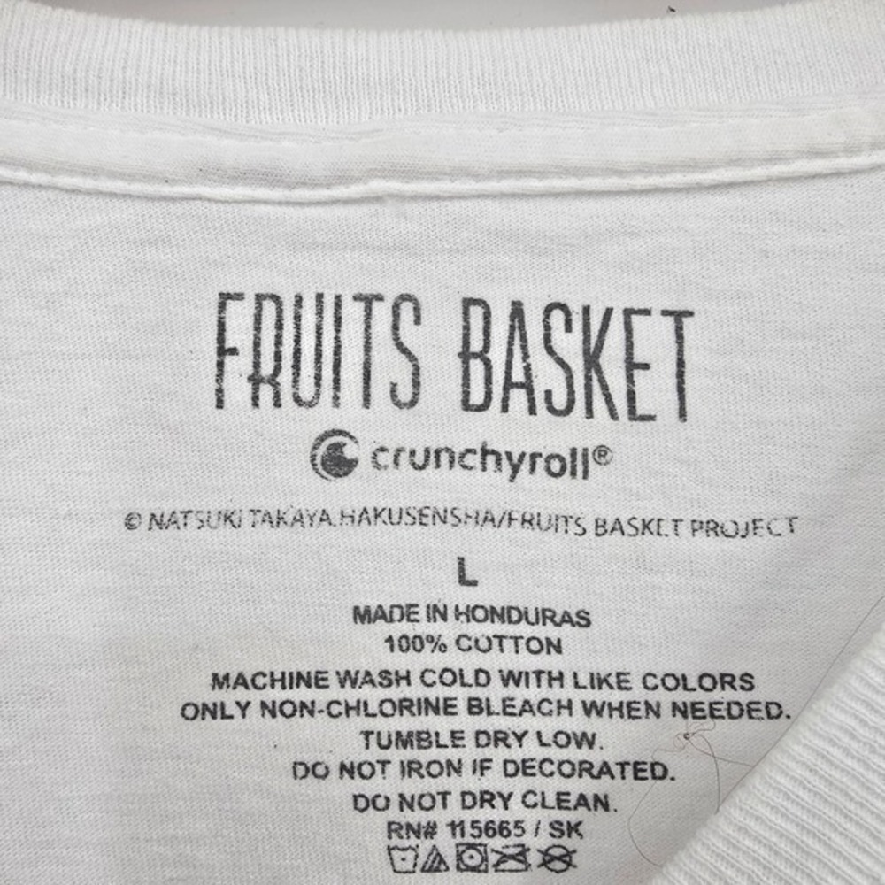 Fruits Basket Anime Graphic Tee Crunchyroll White‎ T-Shirt Size L - Picture 5 of 9